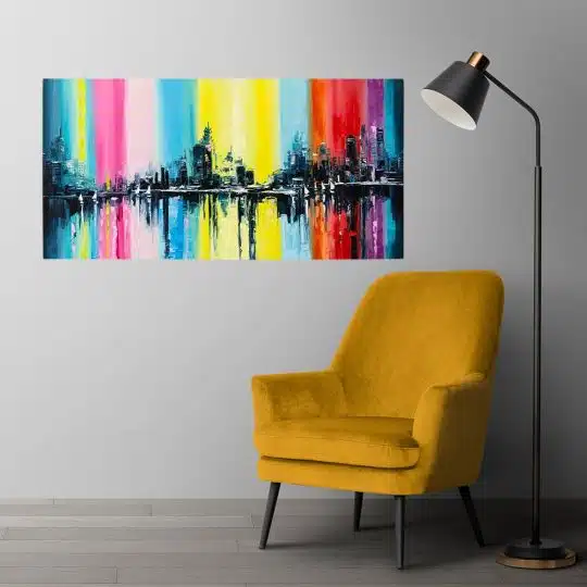 Tablou pictura peisaj urban multicolor 1826 tablou receptie - Afis Poster Tablou pictura peisaj urban fundal multicolor multicolor pentru living casa birou bucatarie livrare in 24 ore la cel mai bun pret.