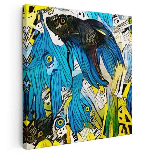 Tablou pictura peste fundal forme abstracte albastru 1407 - Afis Poster Tablou peste abstract pentru living casa birou bucatarie livrare in 24 ore la cel mai bun pret.