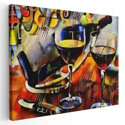 Tablou pictura sticla pahare vin stil cubism multicolor 1969 - Afis Poster Tablou pictura sticla pahare vin stil cubism multicolor pentru living casa birou bucatarie livrare in 24 ore la cel mai bun pret.