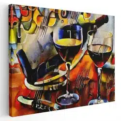 Tablou pictura sticla pahare vin stil cubism multicolor 1969 - Afis Poster Tablou pictura sticla pahare vin stil cubism multicolor pentru living casa birou bucatarie livrare in 24 ore la cel mai bun pret.