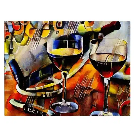 Tablou pictura sticla pahare vin stil cubism multicolor 1969 front - Afis Poster Tablou pictura sticla pahare vin stil cubism multicolor pentru living casa birou bucatarie livrare in 24 ore la cel mai bun pret.