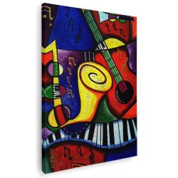 Tablou pictura stil cubism instrumente muzicale 2057 - Afis Poster Tablou pictura stil cubism instrumente muzicale pentru living casa birou bucatarie livrare in 24 ore la cel mai bun pret.