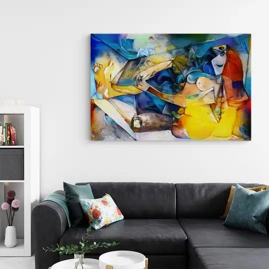 Tablou pictura ulei stil cubism forme abstracte multicolor 1445 living - Afis Poster pictura ulei stil cubism forme abstracte multicolor pentru living casa birou bucatarie livrare in 24 ore la cel mai bun pret.