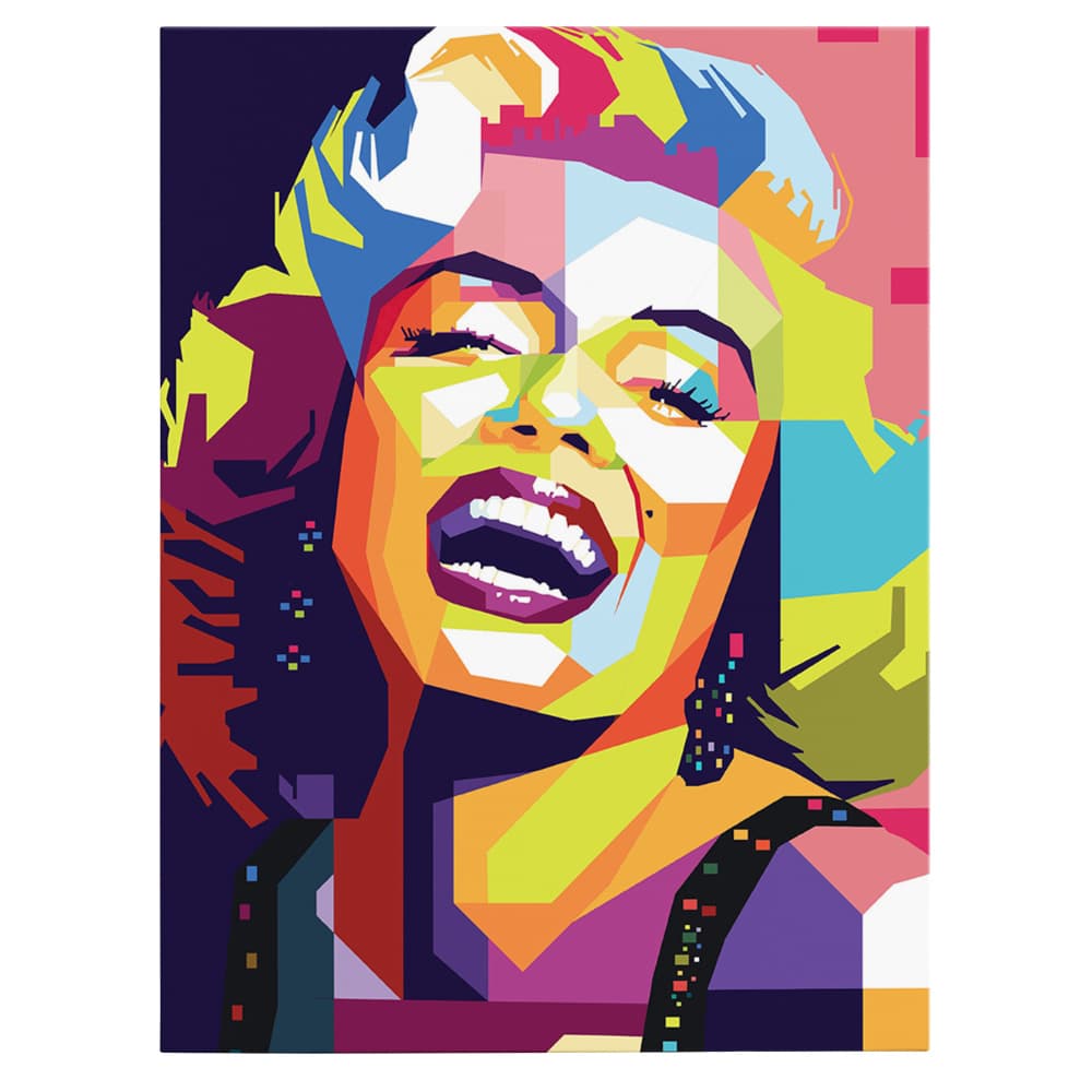 Tablou portret Marilyn Monroe WPAP pop art, multicolor 1384 - Material produs:: Poster pe hartie FARA RAMA, Dimensiunea:: 80x120 cm