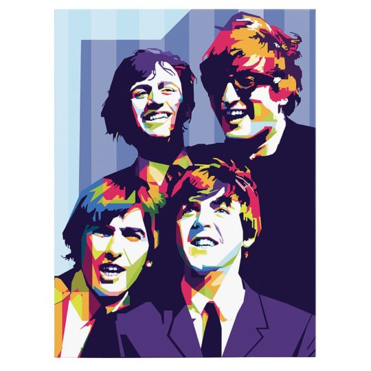 Tablou portret The Beatles WPAP pop art multicolor 1387 front - Afis Poster Tablou the Beatles pentru living casa birou bucatarie livrare in 24 ore la cel mai bun pret.