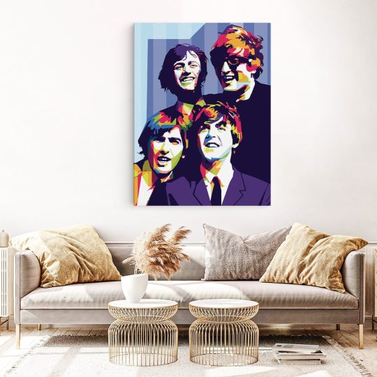 Tablou portret The Beatles WPAP pop art multicolor 1387 living 1 - Afis Poster Tablou the Beatles pentru living casa birou bucatarie livrare in 24 ore la cel mai bun pret.