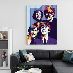 Tablou portret The Beatles WPAP pop art multicolor 1387 living 2 - Afis Poster Tablou the Beatles pentru living casa birou bucatarie livrare in 24 ore la cel mai bun pret.