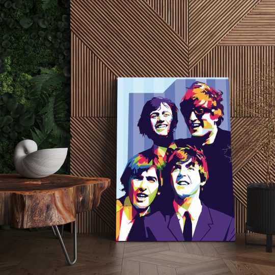 Tablou portret The Beatles WPAP pop art multicolor 1387 living - Afis Poster Tablou the Beatles pentru living casa birou bucatarie livrare in 24 ore la cel mai bun pret.