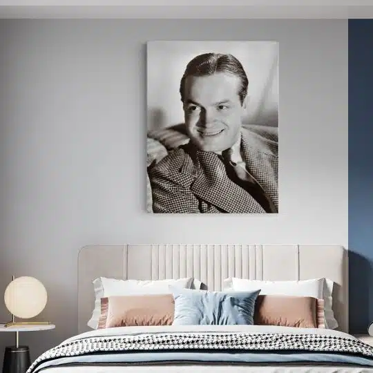 Tablou portret actor Bob Hope alb negru 1503 dormitor - Afis Poster Tablou Bob Hope actor alb negru pentru living casa birou bucatarie livrare in 24 ore la cel mai bun pret.