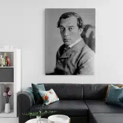 Tablou portret actor Buster Keaton alb negru 1518 living 2 - Afis Poster Tablou actori celebri Buster Keaton pentru living casa birou bucatarie livrare in 24 ore la cel mai bun pret.