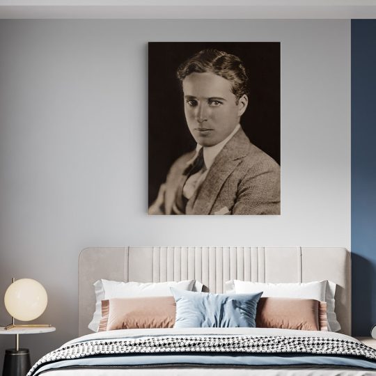 Tablou portret actor Charlie Chaplin alb negru 1501 dormitor - Afis Poster Tablou Charlie Chaplin actori alb negru pentru living casa birou bucatarie livrare in 24 ore la cel mai bun pret.