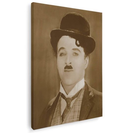 Tablou portret actor Charlie Chaplin alb negru 1502 - Afis Poster Tablou retro Charlie Chaplin actor pentru living casa birou bucatarie livrare in 24 ore la cel mai bun pret.