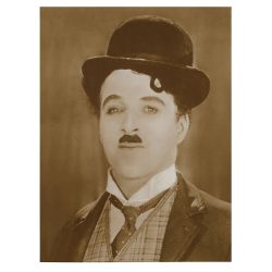 Tablou portret actor Charlie Chaplin alb negru 1502 front - Afis Poster Tablou retro Charlie Chaplin actor pentru living casa birou bucatarie livrare in 24 ore la cel mai bun pret.