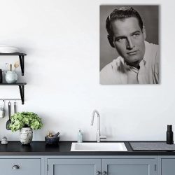 Tablou portret actor Paul Newman alb negru 1511 bucatarie - Afis Poster Tablou vintage Paul Newman actori celebri pentru living casa birou bucatarie livrare in 24 ore la cel mai bun pret.