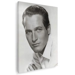 Tablou portret actor Paul Newman alb negru 1512 - Afis Poster Tablou Paul Newman actori celebri pentru living casa birou bucatarie livrare in 24 ore la cel mai bun pret.