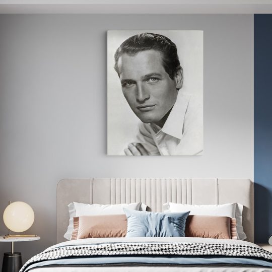 Tablou portret actor Paul Newman alb negru 1512 dormitor - Afis Poster Tablou Paul Newman actori celebri pentru living casa birou bucatarie livrare in 24 ore la cel mai bun pret.