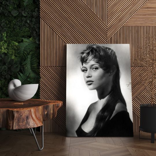 Tablou portret actrita Brigitte Bardot alb negru 1508 living - Afis Poster Tablou Brigitte Bardot pentru living casa birou bucatarie livrare in 24 ore la cel mai bun pret.
