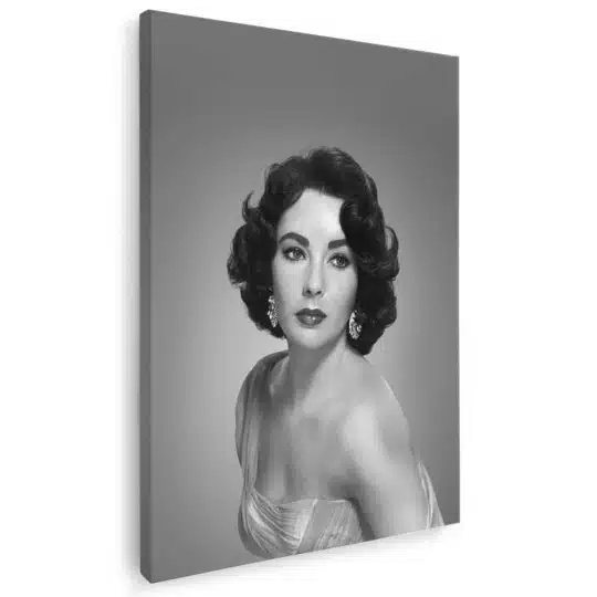 Tablou portret actrita Elizabeth Taylor alb negru 1513 - Afis Poster Elizabeth Taylor actrita alb negru pentru living casa birou bucatarie livrare in 24 ore la cel mai bun pret.