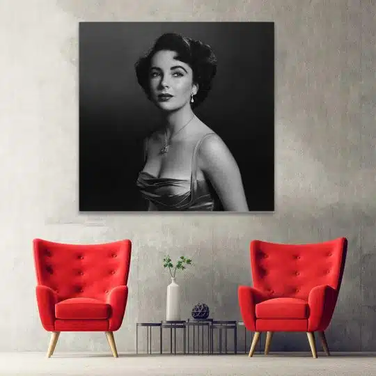 Tablou portret actrita Elizabeth Taylor alb negru 1514 hol - Afis Poster tablou Elizabeth Taylor alb negru pentru living casa birou bucatarie livrare in 24 ore la cel mai bun pret.