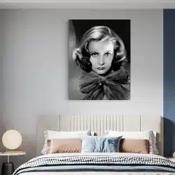 Tablou portret actrita Greta Garbo alb negru 1517 dormitor - Afis Poster tablou Greta Garbo actrita pentru living casa birou bucatarie livrare in 24 ore la cel mai bun pret.