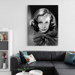 Tablou portret actrita Greta Garbo alb negru 1517 living 2 - Afis Poster tablou Greta Garbo actrita pentru living casa birou bucatarie livrare in 24 ore la cel mai bun pret.