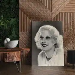 Tablou portret actrita Jean Harlow alb negru 1510 living - Afis Poster Tablou Jean Harlow actrita pentru living casa birou bucatarie livrare in 24 ore la cel mai bun pret.