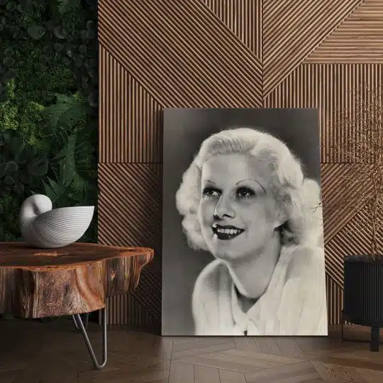 Tablou portret actrita Jean Harlow alb negru 1510 living - Afis Poster Tablou Jean Harlow actrita pentru living casa birou bucatarie livrare in 24 ore la cel mai bun pret.