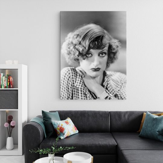 Tablou portret actrita Joan Crawford alb negru 1506 living 2 - Afis Poster Tablou Joan Crawford actrite celebre pentru living casa birou bucatarie livrare in 24 ore la cel mai bun pret.