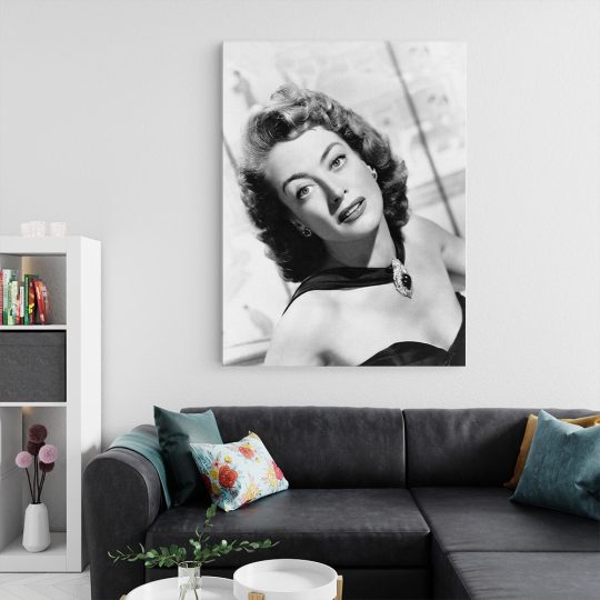 Tablou portret actrita Joan Crawford alb negru 1507 living 2 - Afis Poster Joan Crawford actrita alb negru pentru living casa birou bucatarie livrare in 24 ore la cel mai bun pret.