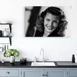 Tablou portret actrita Rita Hayworth alb negru 1548 bucatarie - Afis Poster Tablou Rita Hayworth actrita pentru living casa birou bucatarie livrare in 24 ore la cel mai bun pret.