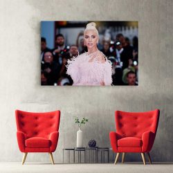 Tablou portret cantareata Lady Gaga roz 1561 hol - Afis Poster Tablou Lady Gaga cantareata pentru living casa birou bucatarie livrare in 24 ore la cel mai bun pret.
