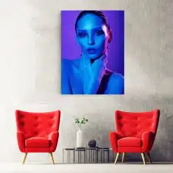 Tablou portret femeie in lumina neon 4317 hol