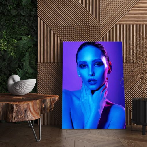 Tablou portret femeie in lumina neon 4317 living