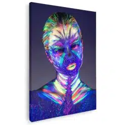 Tablou portret femeie machiaj creativ fluorescent 4308