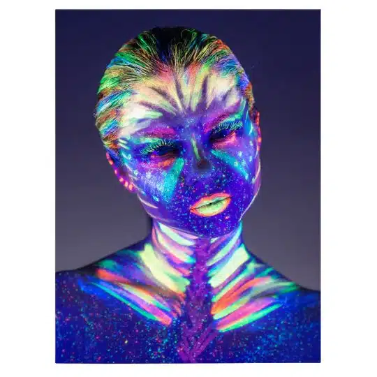 Tablou portret femeie machiaj creativ fluorescent 4308 front