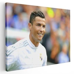 Tablou portret fotbalist Cristiano Ronaldo alb 1568 - Afis Poster Cristiano Ronaldo fotbalist alb pentru living casa birou bucatarie livrare in 24 ore la cel mai bun pret.