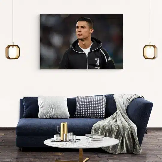 Tablou portret fotbalist Cristiano Ronaldo negru 1564 living modern 2 - Afis Poster Tablou Cristiano Ronaldo fotbalist poster pentru living casa birou bucatarie livrare in 24 ore la cel mai bun pret.