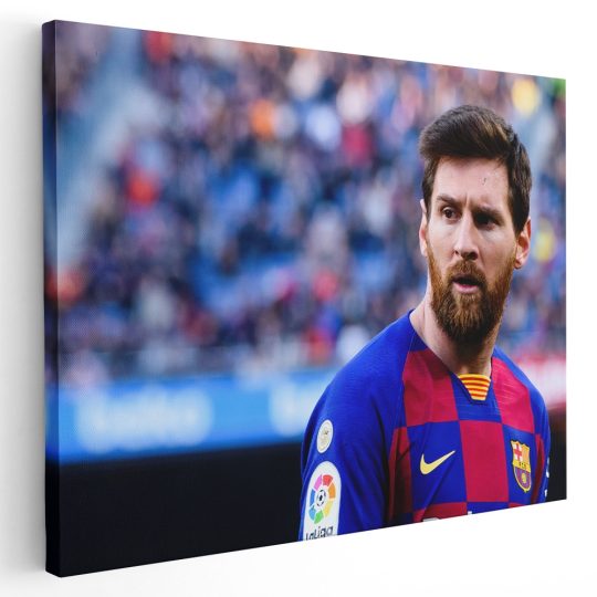 Tablou portret fotbalist Lionel Messi albastru 1565 - Afis Poster Tablou Lionel Messi pentru living casa birou bucatarie livrare in 24 ore la cel mai bun pret.