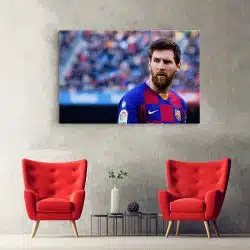 Tablou portret fotbalist Lionel Messi albastru 1565 hol - Afis Poster Tablou Lionel Messi pentru living casa birou bucatarie livrare in 24 ore la cel mai bun pret.