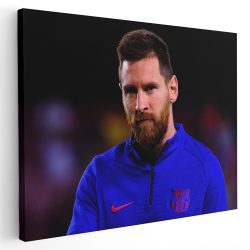Tablou portret fotbalist Lionel Messi albastru 1567 - Afis Poster Tablou Lionel Messi fotbalist pentru living casa birou bucatarie livrare in 24 ore la cel mai bun pret.