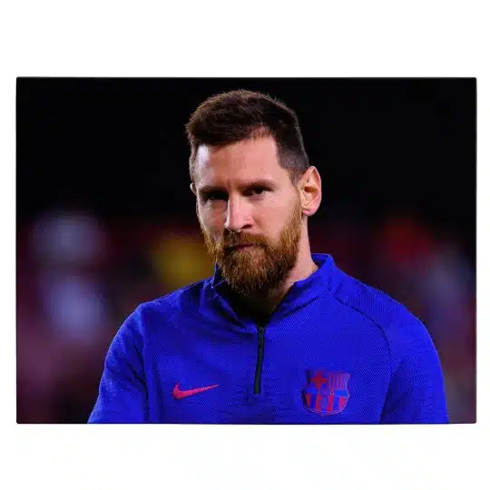 Tablou portret fotbalist Lionel Messi albastru 1567 front - Afis Poster Tablou Lionel Messi fotbalist pentru living casa birou bucatarie livrare in 24 ore la cel mai bun pret.