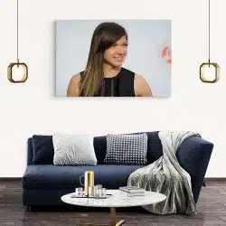 Tablou portret jucatoare de tenis Simona Halep negru 1570 living modern 2 - Afis Poster Tablou Simona Halep jucatoare de tenis pentru living casa birou bucatarie livrare in 24 ore la cel mai bun pret.