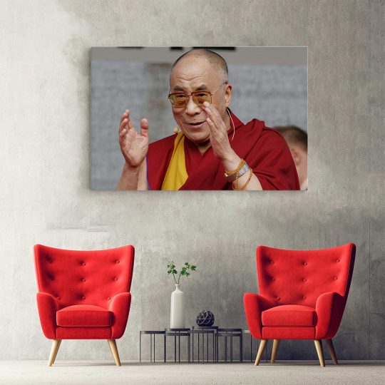 Tablou portret lider spiritual tibetan Dalai Lama rosu 1562 hol - Afis Poster Tablou Dalai Lama lider spiritual pentru living casa birou bucatarie livrare in 24 ore la cel mai bun pret.