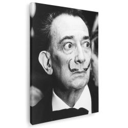Tablou portret pictor Salvador Dali alb negru 1389 - Afis Poster tablou portret pictor Salvador Dali pentru living casa birou bucatarie livrare in 24 ore la cel mai bun pret.