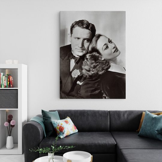 Tablou portrete actori Spencer Tracy si Joan Crawford negru 1500 living 2 - Afis Poster Spencer Tracy si Joan Crawford actori alb negru pentru living casa birou bucatarie livrare in 24 ore la cel mai bun pret.