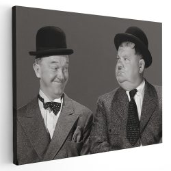 Tablou portrete actori Stan Laurel si Oliver Hardy alb negru 1551 - Afis Poster Tablou Stan Laurel si Oliver Hardy pentru living casa birou bucatarie livrare in 24 ore la cel mai bun pret.