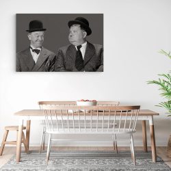 Tablou portrete actori Stan Laurel si Oliver Hardy alb negru 1551 bucatarie3 - Afis Poster Tablou Stan Laurel si Oliver Hardy pentru living casa birou bucatarie livrare in 24 ore la cel mai bun pret.