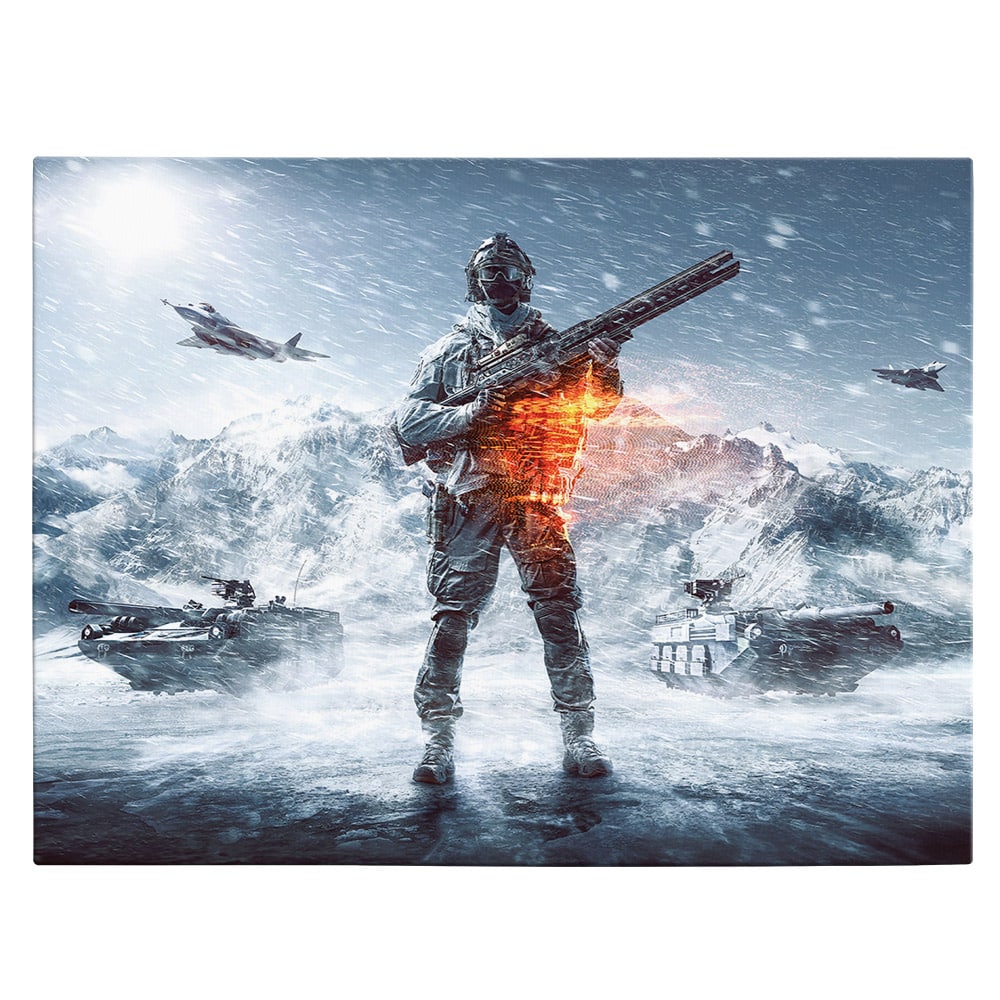 Tablou poster Battlefield - Material produs:: Tablou canvas pe panza CU RAMA, Dimensiunea:: 80x120 cm