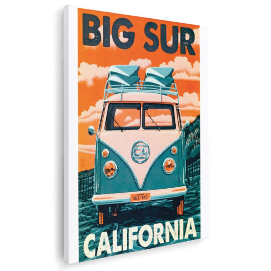 Tablou poster Big Sur California vintage 4613