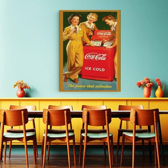 Tablou poster Coca Cola ad vintage 4021 restaurant